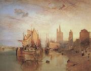 Joseph Mallord William Turner Cologne,the arrival lf a pachet boat;evening (mk31) oil painting picture wholesale